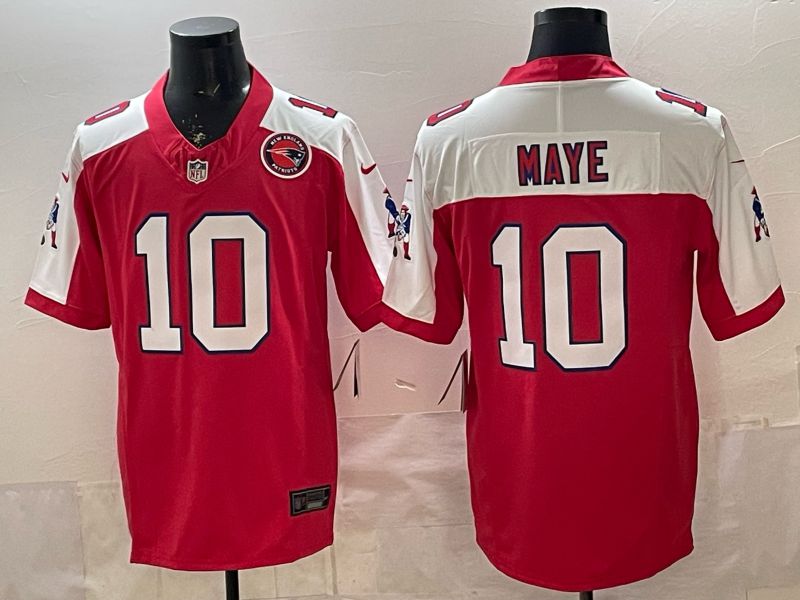 Men 2026 New England Patriots #10 Maye red 3th generations Nike Limited NFL Jersey style 0032